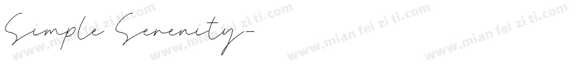 Simple Serenity字体转换